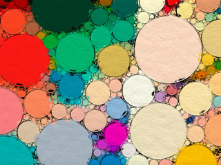 color geometric block pattern background polygonal style ,LED light color dot , line art , paint like illustration background of spiral fractal geometric modern