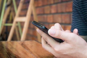 Man holding the phone
