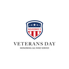 Vector design of Veterans Day template writing