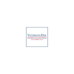 Vector design of Veterans Day template writing