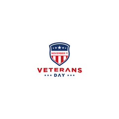 Vector design of Veterans Day template writing