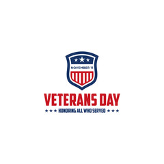 Vector design of Veterans Day template writing