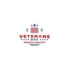 Vector design of Veterans Day template writing