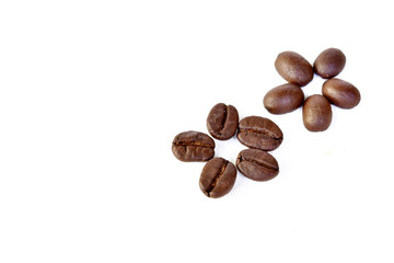 Coffee beans isolated on white background