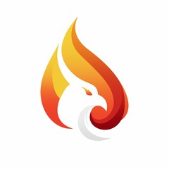 Eagle Fire Logo Design Vector Icon