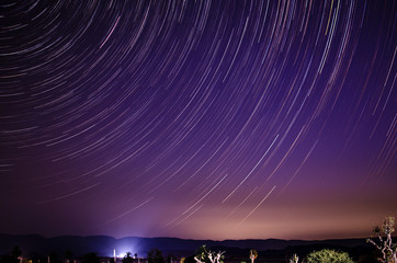 Star Trail just Before Dawn