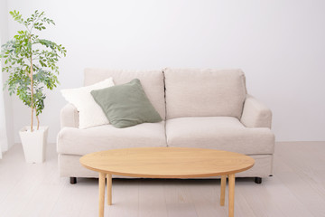 ソファと観葉植物