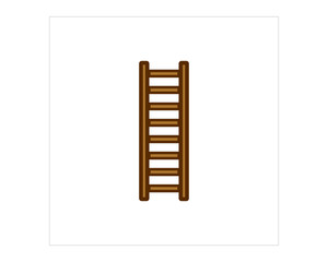 wooden staircase simple icon vector