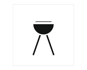 simple icon vector with metal barbecue shape