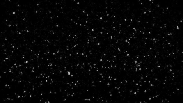 4k animated christmas background with snowflakes