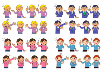 ポーズ 女の子 男の子 ビジネスマン