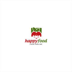 Healthy Food Logo Design Vector Illustration Template Idea