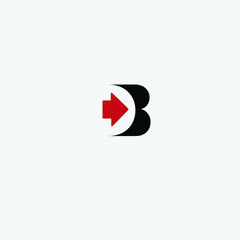 DB initials letter creative financial arrow logo icon vector free download