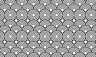 circle pattern. with a black circle line stacked. flat and simple style concept. suitable for background.