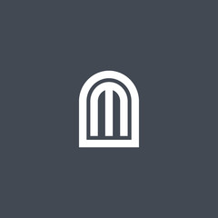 Abstract letter M vector logo icon design inspiration modern illustration. Alphabet emblem symbol logotype