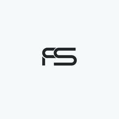 FS initials letter creative logo icon vector black color free download