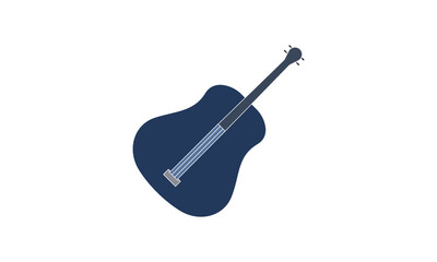 Guitar icon for acoustic music and stringed instruments