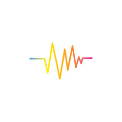 illustration of the sound wave icon vector icon template logo