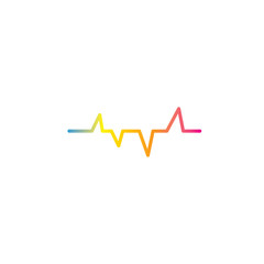 illustration of the sound wave icon vector icon template logo