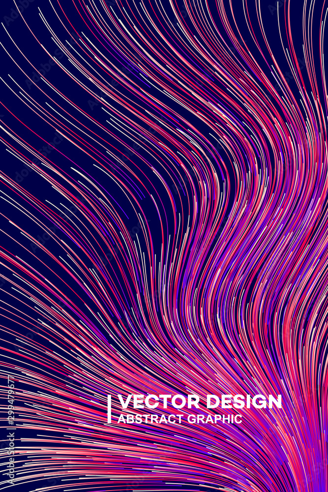 Wall mural Abstract colorful lines vector background, stylish color background illustration