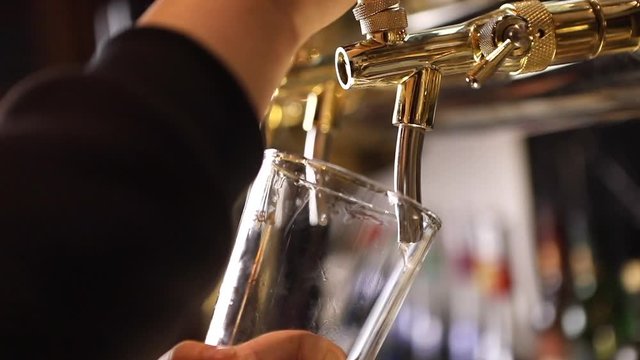 Opening the Beer Tap, Pouring beer