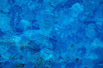 Clean water in a blue pool