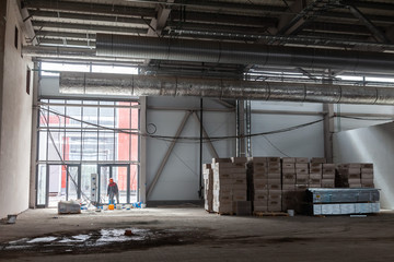 Commercial construction site being developed 