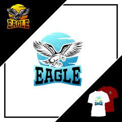 Eagle simple logo icon design vector