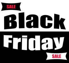 Black Friday Sale sign on black and white background