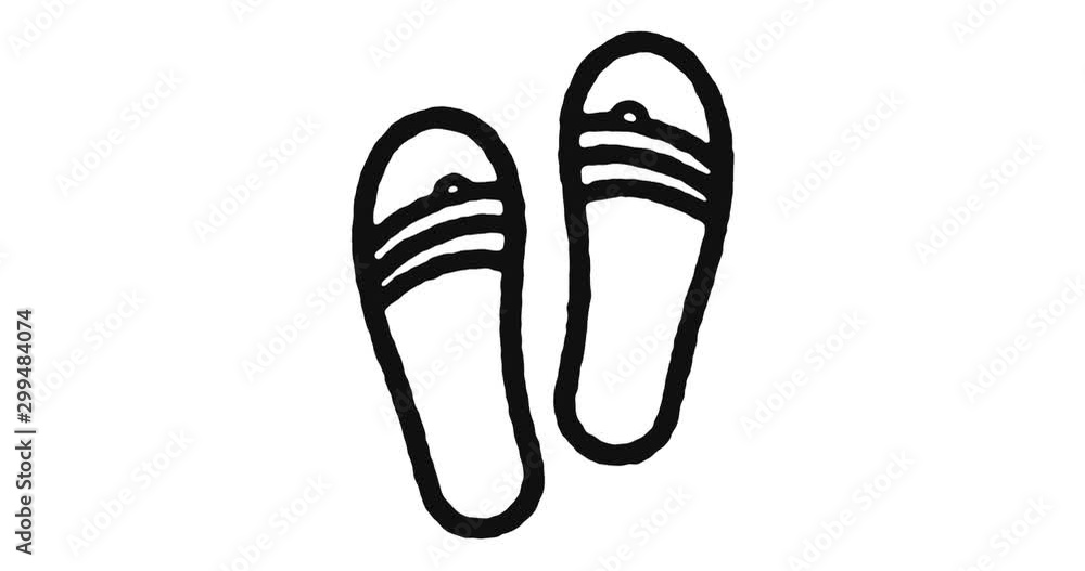 Poster sea and beach outline icon animation footage/video. hand drawn like symbol animated with motion grap