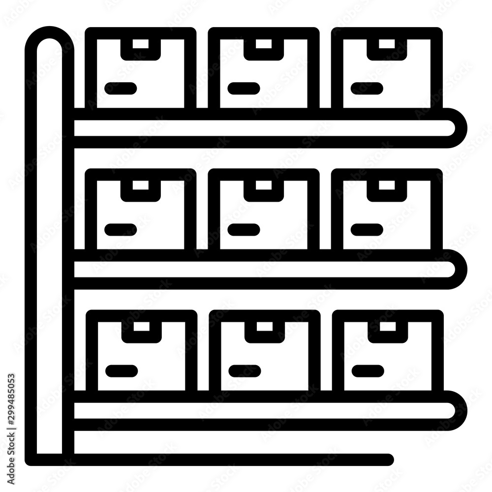 Poster logistic parcel icon. outline logistic parcel vector icon for web design isolated on white backgroun