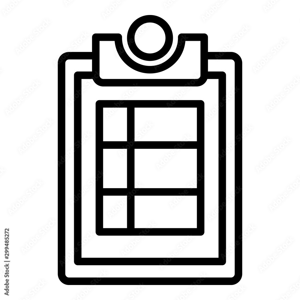 Poster inventory board icon. outline inventory board vector icon for web design isolated on white backgroun