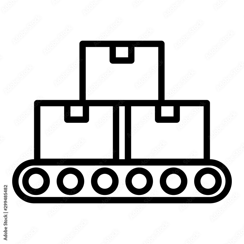 Poster assembly parcel line icon. outline assembly parcel line vector icon for web design isolated on white