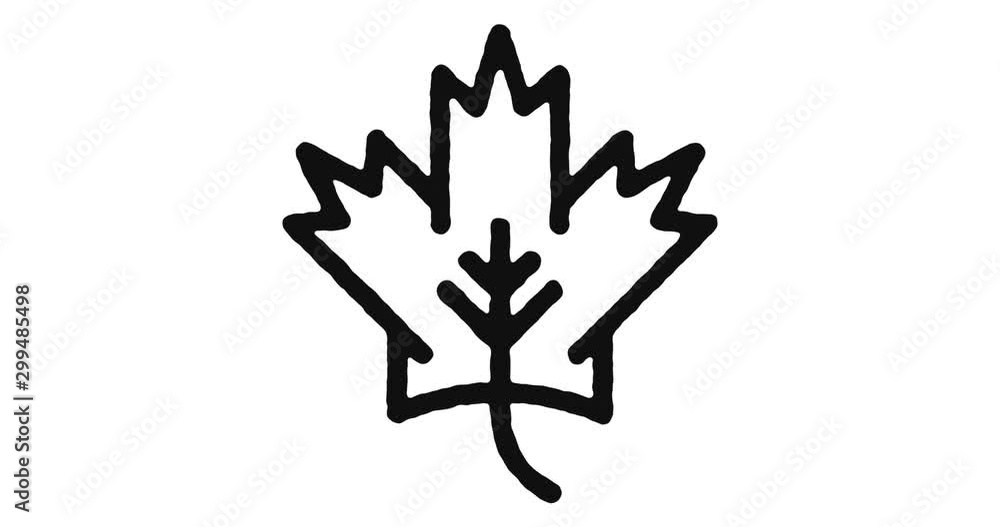 Poster forest outline icon animation footage/video. hand drawn like symbol animated with motion graphic, ca
