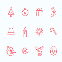 Christmas Minimal Vector Icon Collection
