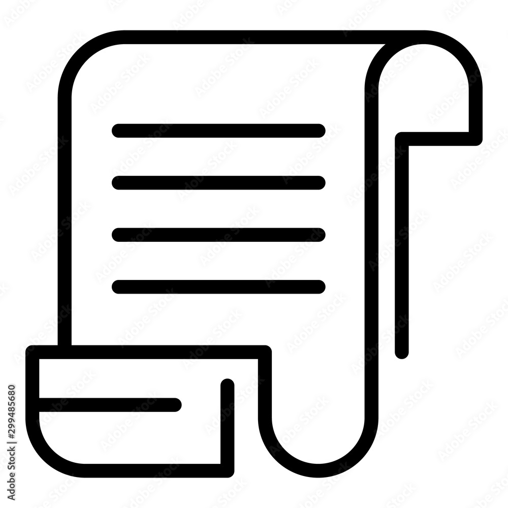 Poster payment receipt icon. outline payment receipt vector icon for web design isolated on white backgroun