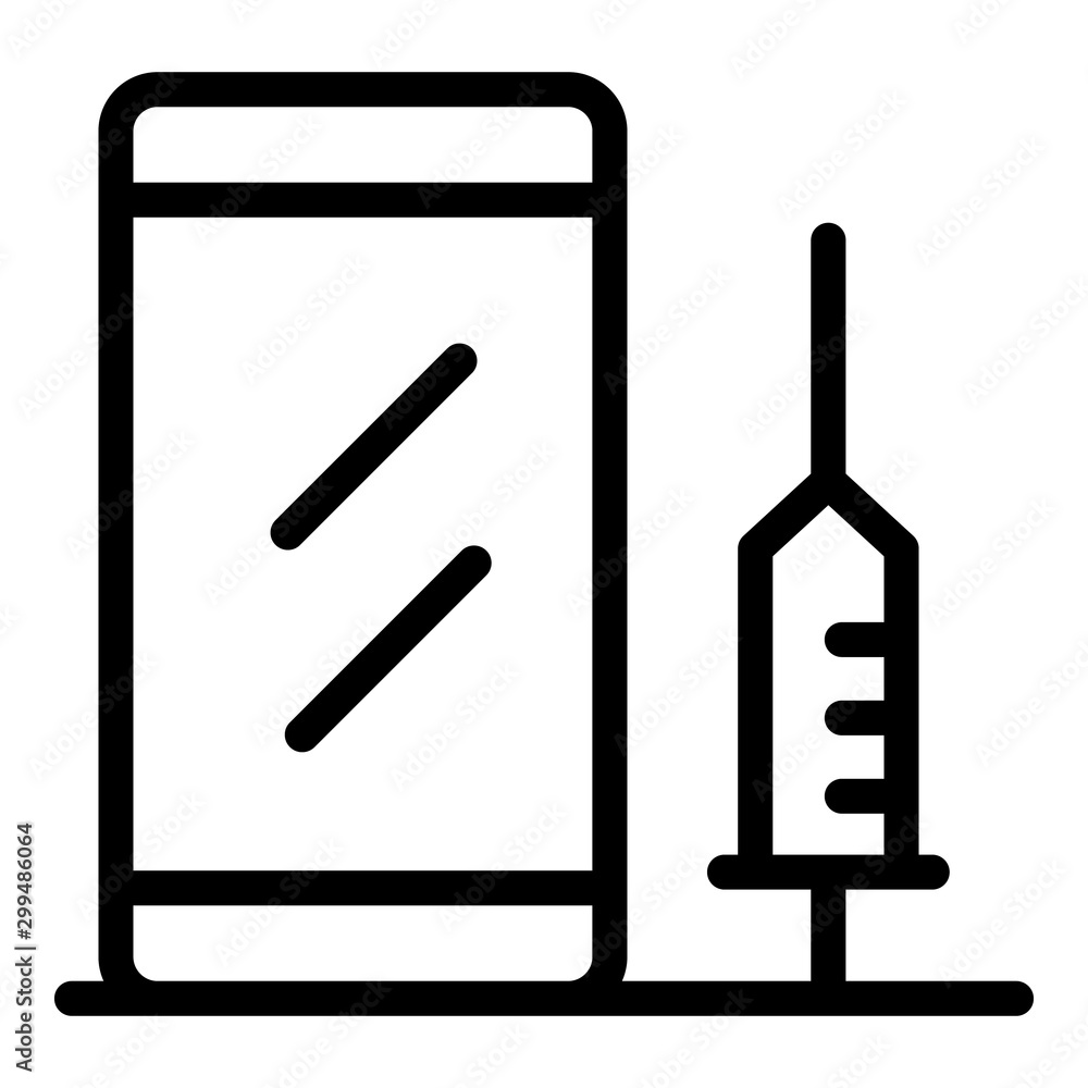 Poster fix smartphone icon. outline fix smartphone vector icon for web design isolated on white background