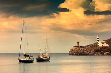 Port De Soller Majorka - Hiszpania - obrazy, fototapety, plakaty