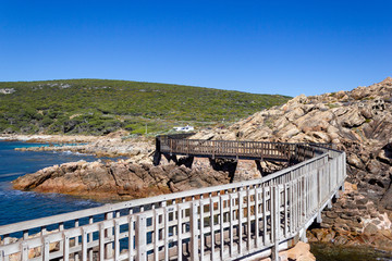 Image of the bridge to the Canal Rocks in the south west of Western Australia near Margaret River...