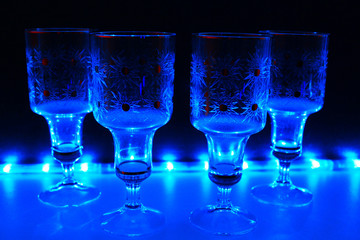 Glas beleuchtet