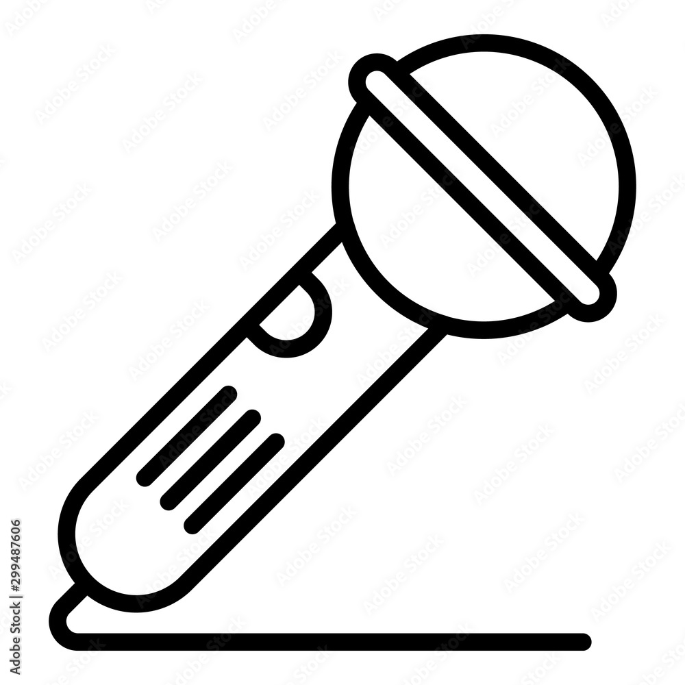 Poster microphone icon. outline microphone vector icon for web design isolated on white background