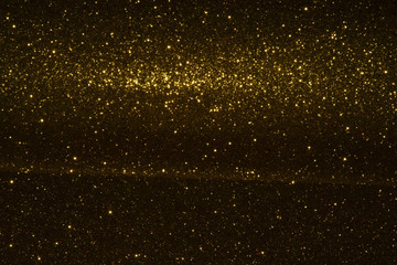 Silver Sparkling Lights Festive background with texture. Abstract Christmas twinkled bright bokeh defocused and Falling stars. Winter Card or invitation	