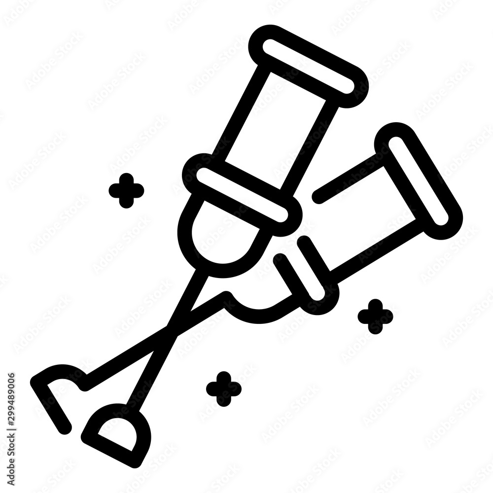 Aufkleber prosthesis icon. outline prosthesis vector icon for web design isolated on white background