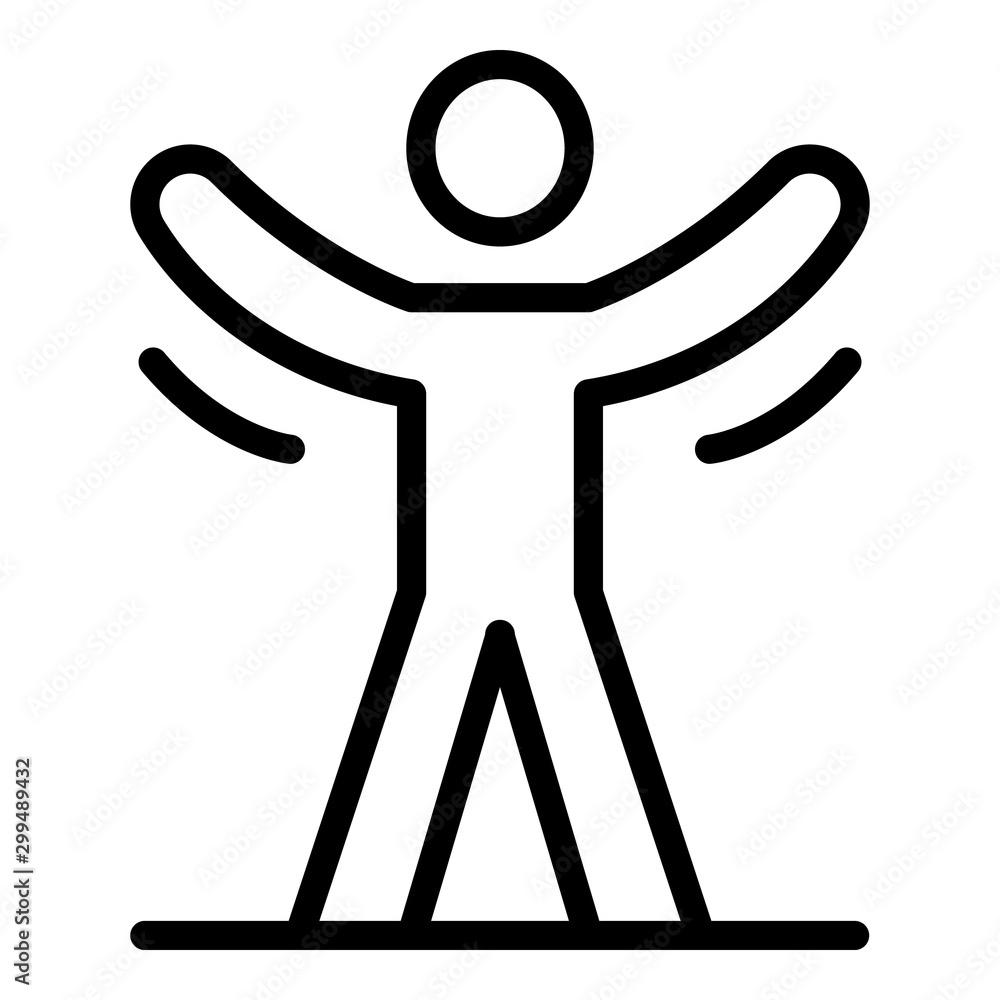 Poster morning exercise icon. outline morning exercise vector icon for web design isolated on white backgro