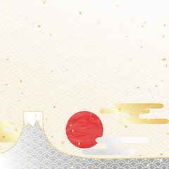 富士山　初日の出 背景