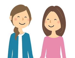 微笑み合う同性カップル　友人