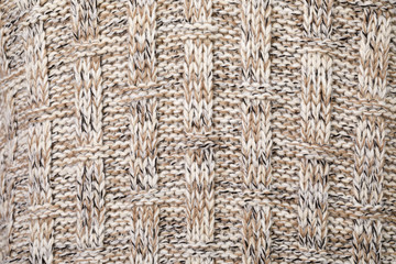 Brown melange knitting fabric textured background