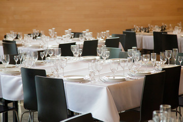 served tables ready for guests