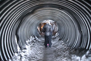 Ice cave in Langjökull Glacier, Iceland