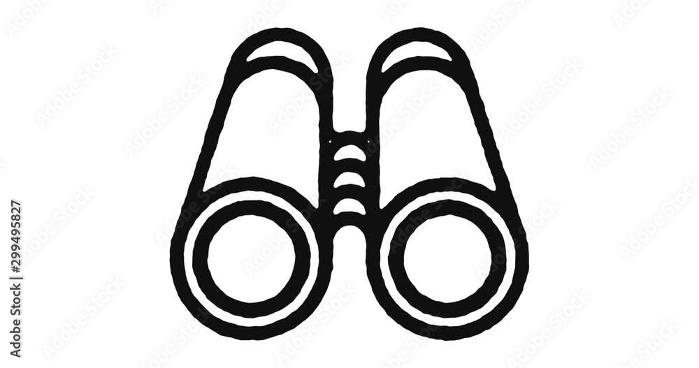 Poster vision outline icon animation footage/video. hand drawn like symbol animated with motion graphic, ca